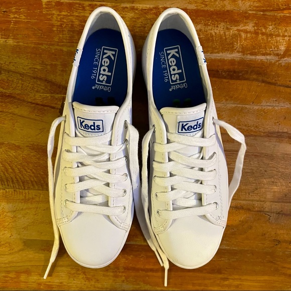 Keds Triple Kick platform sneaker in white - Picture 1 of 10